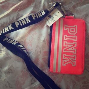 Pink Victoria’s Secret ID holder and wallet